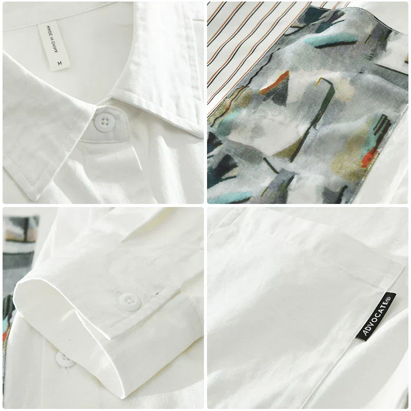 Fabian - Chemise à patchwork décontractée - Élégant - Hommes – Image 6