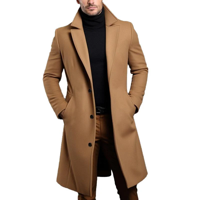 Manteau en laine camel pour hommes | Style Old Money & Hiver de Luxe Discret – Image 2