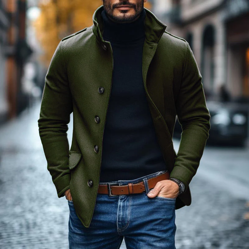 Feliciano - Manteau d'hiver long en mélange de laine pour homme – Image 5