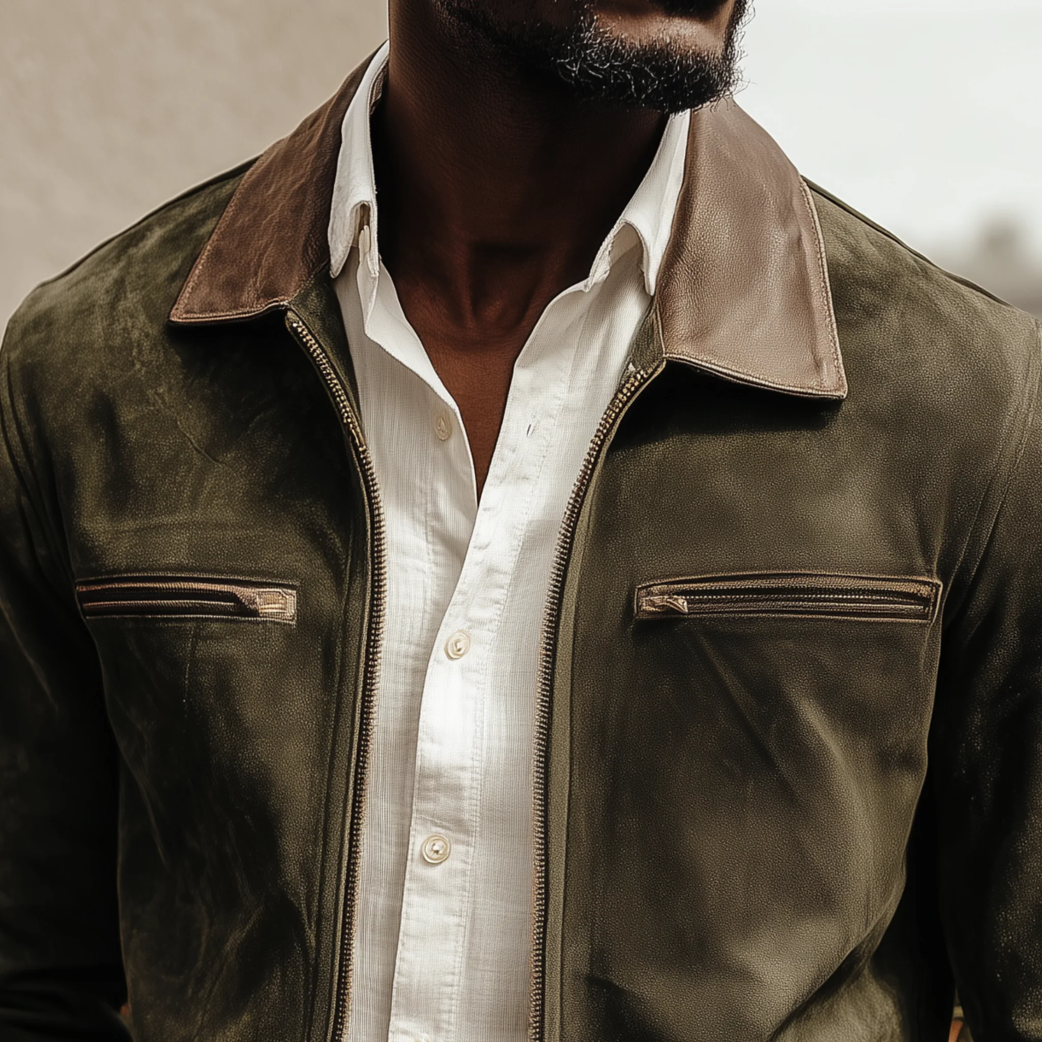 Veste Homme en Suède Luxe – Classique, Élégante et Confortable – Image 4